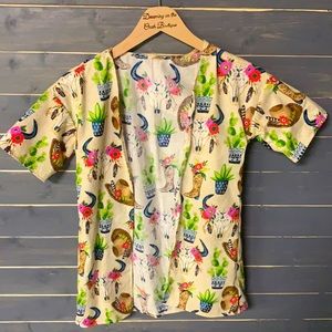 Cow Skull Cardigan 4/5T